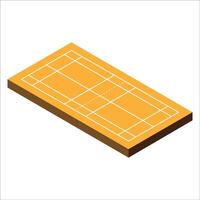Designs of Badminton Field 3D vector