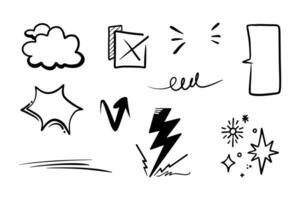 Doodle element set, for concept design. vector