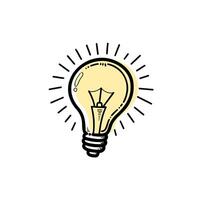 Lamp, bulb, idea icon illutration vector