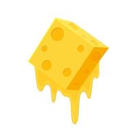 Cheese cartoon. Cheese isolated on white background. vector