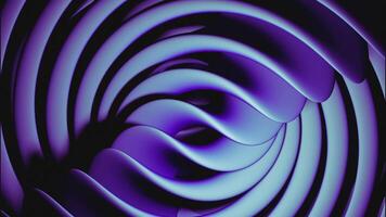 Moving 3d lines with bends in abstract spiral. Design. Abstract spiral with visual illusion and curves. 3D bends move in spiral video