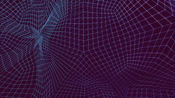 Futuristic grid wave, cyber technology, big data. Design. Light blue squared grid on a pink background. video
