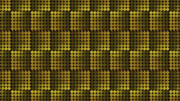 Yellow small circles with white and black highlights. Motion. Small circles lying tightly to each other made in 3d format. video