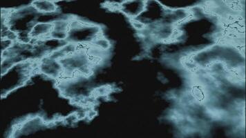 Abstract mysterious fog spreading on a black background. Design. Light blue moving clouds. video