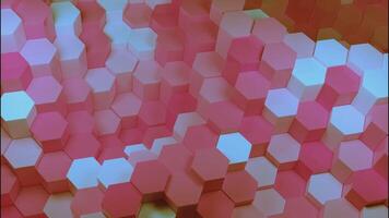 Red and white with green parts. Design. In different directions, patterns made in cartoon abstraction. video