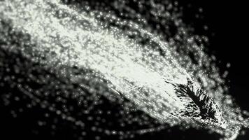 Black background with starlight. Design. Bright iridescent spangles of white and yellow made in cartoon abstraction. video