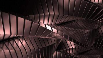 Blue and brown illuminated lines. Design. Glowing lines made of rectangles in cartoon animation. video