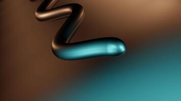 Abstract colorful gradient background with crawling thin snake. Design. Curving stripe looking like snake. video