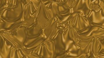Colored metallic liquid boils on surface. Design. 3D liquid with ripples on surface and metallic texture. Moving ripples of metallic colored liquid video