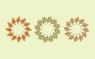 Set of autumn leaves illustration vector
