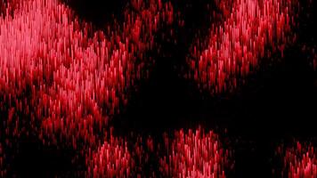 Yellow and red glitter stripes. Design. Black background with sparkling stripes of light made in abstraction. video