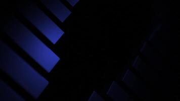 Purple and blue stripes. Design. Black background with ribbons that diverge in different directions in computer graphics. video