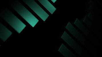 Black background with white and green stripes. Design. Separating and connecting strips made in animation that move. video