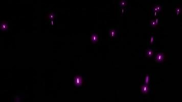 Stream of rising luminous particles on black background. Design. Bright particles are moving up rapidly. Rising luminous particles with reflection effect on black background video