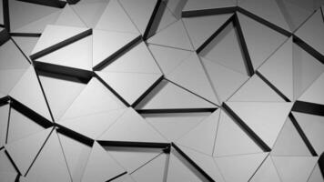 Purple and white background with constructor. Design. Triangular background elements that move in different directions in 3d format. video