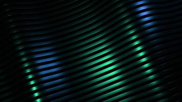 3D background with waves of iridescent lines. Design. Metal lines move in waves with colorful sheen. Silky waves of striped lines with changing colors video