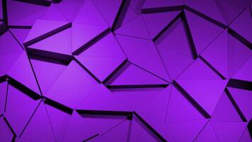 Purple and white background with constructor. Design. Triangular background elements that move in different directions in 3d format. video