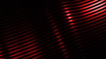 3D background with moving waves stripes. Design. Metal bands move in waves on black background. Silky lines with metallic luster move in 3d waves video