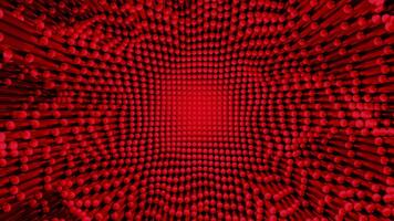 Red and yellow background with squares. Design. Small squares made in abstraction that scatter in different directions. video