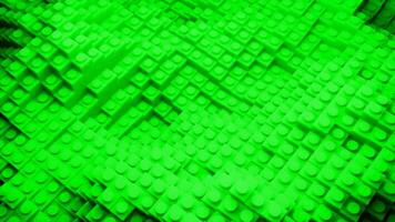 3D field with waves of square columns. Design. Cyber wars with square pillars. Bright columns move in waves creating cyber playground video