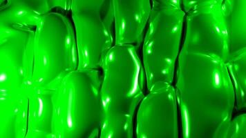 Green and turquoise blob. Design. Three d format with a slime made in computer animation. video