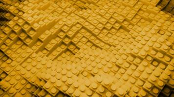 3D field with waves of square columns. Design. Cyber wars with square pillars. Bright columns move in waves creating cyber playground video