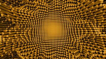 Red and yellow background with squares. Design. Small squares made in abstraction that scatter in different directions. video