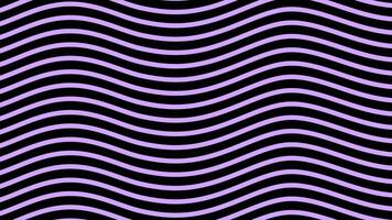 Stripes bend on black background. Design. Colored striped background with moving curves. Striped background curves creating visual illusion video