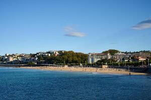 View of Ondarreta beach in Donostia, San Sebastian photo