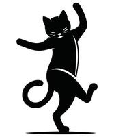 cat transitioning into a dance move solid white background vector