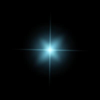 blue sparkle lights, light effects, sunlight lens flare, glowing ray beams, sparkling starsicon on black background.