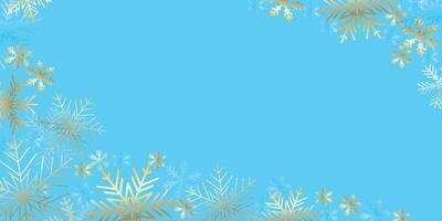 template with snowflakes. Snowflake background. Winter copy space banner pattern. vector