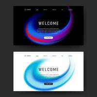 abstract liquid gradient background for landing page. futuristic design for website vector