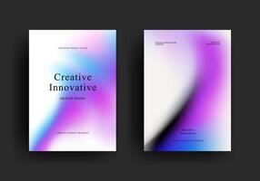 fluid gradient poster template with blue and purple color. futuristic retro covers design. Trendy front page design for Banner, Poster, Flyer, Invitation and Annual Report vector