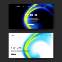 gradient fluid background for landing page. futuristic gradient design for website vector
