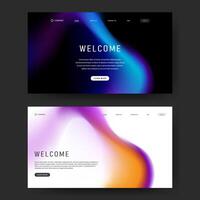 abstract gradient background for landing page. futuristic gradient design for website vector