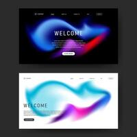 abstract gradient fluid background for landing page. futuristic gradient design for website vector
