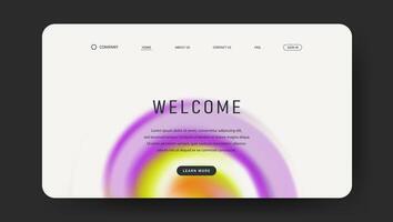 abstract fluid gradient background for landing page. futuristic design for website vector