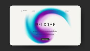 abstract fluid gradient background for landing page with blue and purple color design. futuristic design for website vector