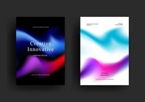fluid gradient poster template. futuristic retro covers design. Trendy front page design for Banner, Poster, Flyer, Invitation and Annual Report vector