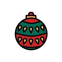 Unique Motif Light Bulb Icon in the middle, Christmas Decoration Light Icon vector