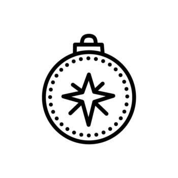 minimalista mano dibujado estilo ligero bulbo línea icono para Navidad árbol decoración vector