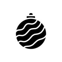 Light Bulb Flat Icon with Wave Pattern, Decoration for Christmas or New Year Theme vector