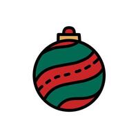 Hand drawn Style Light Bulb Icons Using Green, Red, and Yellow vector