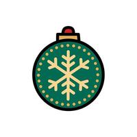 Light Bulb Icon with Snowflake shape in the middle, Decoration for Christmas or New Year Theme vector