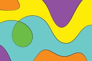 Abstract multicolor liquid shapes background. Colorful wavy shapes backdrop. Fluid shapes composition. vector