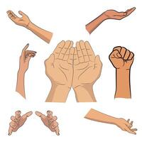 Multiple hand pose vector