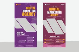 presentation roll up display banner vector