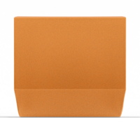 3D Brown Cardboard Open Lunchbox Back View Eco-Friendly Design with Transparent Background png