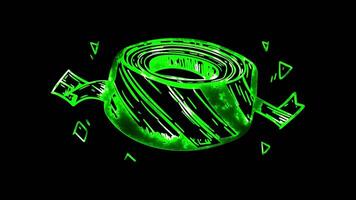 Neon frame effect, Tape Symbolizes crafting and DIY projects on black background video
